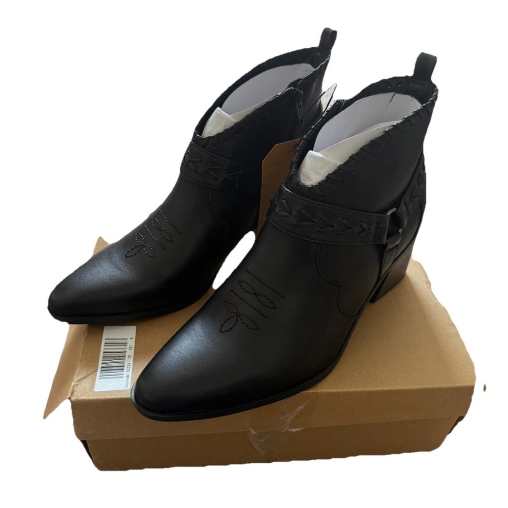 FRYE And Co. Boots Women's Black Plama Stacked Heel Booties Size 11 M New In Box